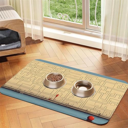 Enter The Maze of Thinking Futtermatte für Hunde und Katzen, saugfähig, Leder, Tischdecke für Wassernapf, wasserdicht, keine Flecken, schnell trocknend, rutschfest, 45 x 30 cm Enter The Maze of Thinking Futtermatte für Hunde und Katzen, saugfähig, Leder, Tischdecke für Wassernapf, wasserdicht, keine Flecken, schnell trocknend, rutschfest, 45 x 30 cm von YVNKHKU
