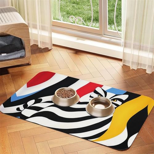 Exotische Futtermatte für Hunde und Katzen, saugfähig, Leder, Tischdecke für Wassernapf, wasserdicht, keine Flecken, schnell trocknend, rutschfest, 60 x 40 cm Exotische Futtermatte für Hunde und Katzen, saugfähig, Leder, Tischdecke für Wassernapf, wasserdicht, keine Flecken, schnell trocknend, rutschfest, 60 x 40 cm von YVNKHKU