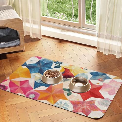 Faltbare Papier-Futtermatte für Hunde und Katzen, saugfähig, Leder, Tischdecke für Wassernapf, wasserdicht, keine Flecken, schnell trocknend, rutschfest, 60 x 40 cm Faltbare Papier-Futtermatte für Hunde und Katzen, saugfähig, Leder, Tischdecke für Wassernapf, wasserdicht, keine Flecken, schnell trocknend, rutschfest, 60 x 40 cm von YVNKHKU