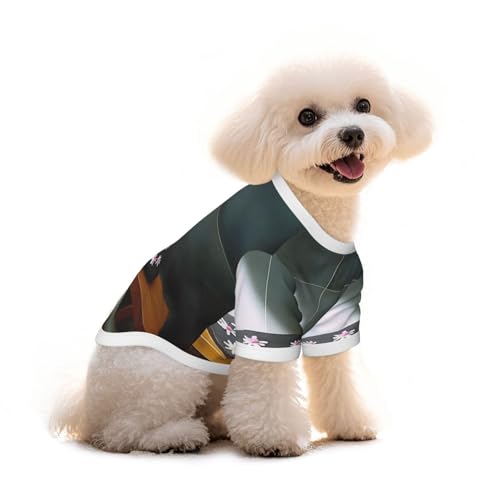 Flach geformtes Hunde-T-Shirt mit Steinentlastung, Kleidung, Welpenweste, Haustier und elastisches Tank-Top, Kleidung, Hunde und Katzen, niedlich, atmungsaktiv, weich, Größe L Flach geformtes Hunde-T-Shirt mit Steinentlastung, Kleidung, Welpenweste, Haustier und elastisches Tank-Top, Kleidung, Hunde und Katzen, niedlich, atmungsaktiv, weich, Größe L von YVNKHKU