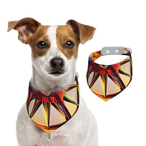 Flame War Haustier-Schal, Hundehalstuch, Halstuch, für Frühling und Sommer, weiche Baumwolle, verstellbares Zubehör für kleine, mittelgroße und große Mädchen, Jungen, Welpen, Größe S von YVNKHKU