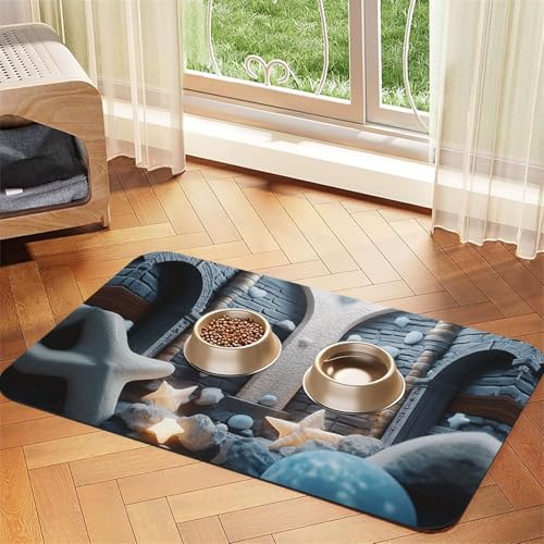 Futtermatte für Hunde und Katzen, saugfähig, Leder, wasserdicht, keine Flecken, schnell trocknend, rutschfest, 45 x 30 cm Futtermatte für Hunde und Katzen, saugfähig, Leder, wasserdicht, keine Flecken, schnell trocknend, rutschfest, 45 x 30 cm von YVNKHKU
