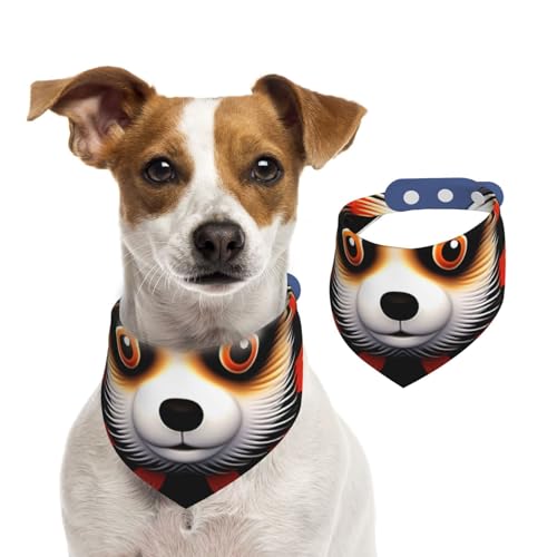 Halstuch für Hunde und Hunde, niedliches Waschbär-Design, für Frühling und Sommer, weiche Baumwolle, verstellbares Zubehör für kleine, mittelgroße und große Mädchen, Jungen, Welpen von YVNKHKU