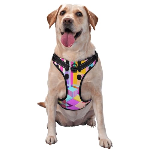 Hochwertiges Hundegeschirr für kleine, mittelgroße und große Hunde, strapazierfähig, kein Ziehen, mit reflektierenden Riemen und Schnellverschluss-Schnallen, Größe XL Hochwertiges Hundegeschirr für kleine, mittelgroße und große Hunde, strapazierfähig, kein Ziehen, mit reflektierenden Riemen und Schnellverschluss-Schnallen, Größe XL von YVNKHKU