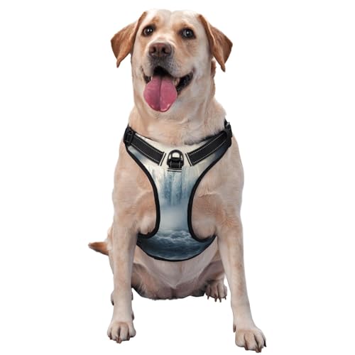 Hochwertiges Hundegeschirr mit Wasserfällen und starkem Nebel, für kleine, mittelgroße und große Hunde, langlebig, kein Ziehen, mit reflektierenden Riemen und Schnellverschluss-Schnallen, Größe M Hochwertiges Hundegeschirr mit Wasserfällen und starkem Nebel, für kleine, mittelgroße und große Hunde, langlebig, kein Ziehen, mit reflektierenden Riemen und Schnellverschluss-Schnallen, Größe M von YVNKHKU