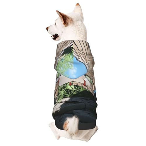 Hunde-Kapuzenpullover für Herbst und Winter, gemütliche Haustierkleidung für Outdoor-Aktivitäten, Vögel in der Kleinstadt, Batikdruck, Haustiere tragen Hoodies Hunde-Kapuzenpullover für Herbst und Winter, gemütliche Haustierkleidung für Outdoor-Aktivitäten, Vögel in der Kleinstadt, Batikdruck, Haustiere tragen Hoodies von YVNKHKU