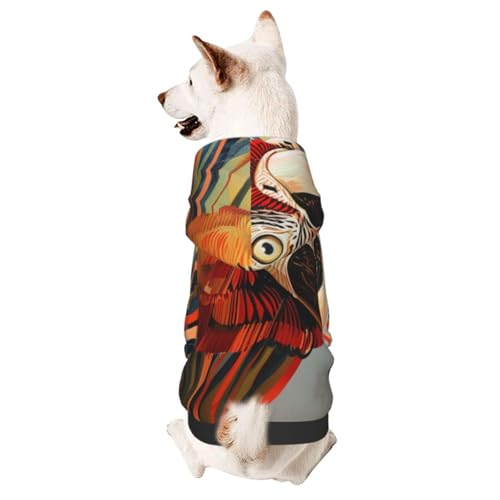 Hunde-Kapuzenpullover für Herbst und Winter, gemütliche Haustierkleidung für Outdoor-Aktivitäten, bunte Vögel, Batikdruck, Haustier-Kapuzenpullover Hunde-Kapuzenpullover für Herbst und Winter, gemütliche Haustierkleidung für Outdoor-Aktivitäten, bunte Vögel, Batikdruck, Haustier-Kapuzenpullover von YVNKHKU