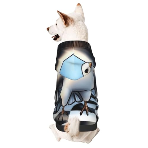 Hunde-Kapuzenpullover für Herbst und Winter, gemütliche Haustierkleidung für Outdoor-Aktivitäten, ein Vogel mit surrealistischem Schachbrett-Hintergrund, Batikdruck, Haustiere tragen Hoodies Hunde-Kapuzenpullover für Herbst und Winter, gemütliche Haustierkleidung für Outdoor-Aktivitäten, ein Vogel mit surrealistischem Schachbrett-Hintergrund, Batikdruck, Haustiere tragen Hoodies von YVNKHKU