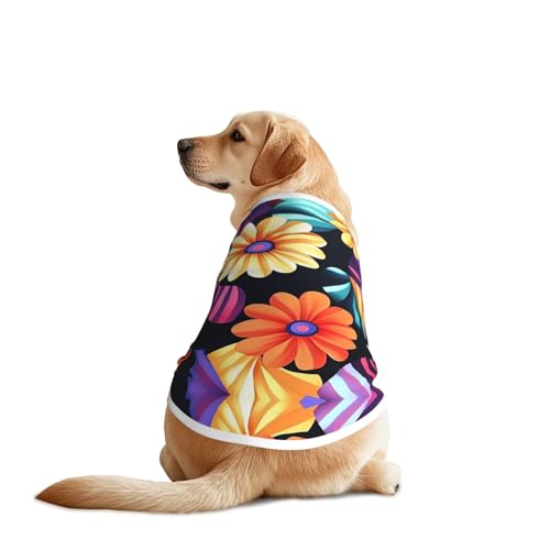 Hunde-Shirt, stilvolle Blumen, atmungsaktiv, kühlend für große Hunde, Sonnenschutz, Komfort für Golden Retriever, Husky, Alaska, Outdoor-Aktivitäten, Größe 5XL Hunde-Shirt, stilvolle Blumen, atmungsaktiv, kühlend für große Hunde, Sonnenschutz, Komfort für Golden Retriever, Husky, Alaska, Outdoor-Aktivitäten, Größe 5XL von YVNKHKU