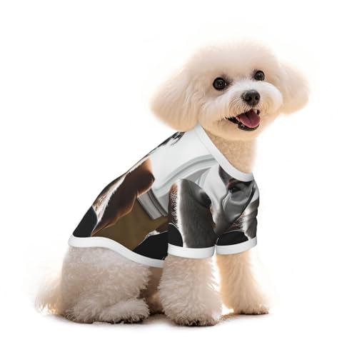 Hunde-T-Shirt, Motiv: Portrait eines Kamels, für Welpen, Weste, Haustier und elastisches Tank-Top, Kleidung, für Hunde und Katzen, niedlich, atmungsaktiv, weich, Größe L von YVNKHKU