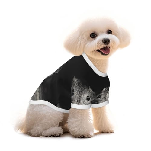 Hunde-T-Shirt mit Aufschrift "A Mouse in The Darkness", für Welpen, Weste, Haustier und elastisches Tanktop, Kleidung, für Hunde und Katzen, niedlich, atmungsaktiv, weich, Größe S von YVNKHKU