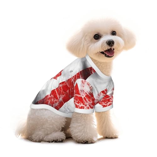 Hunde-T-Shirt mit Kanada-Flagge im Retro-Stil, für Welpen, Haustiere, elastisches Tank-Top, Kleidung, für Hunde und Katzen, niedlich, atmungsaktiv, weich, Größe L Hunde-T-Shirt mit Kanada-Flagge im Retro-Stil, für Welpen, Haustiere, elastisches Tank-Top, Kleidung, für Hunde und Katzen, niedlich, atmungsaktiv, weich, Größe L von YVNKHKU