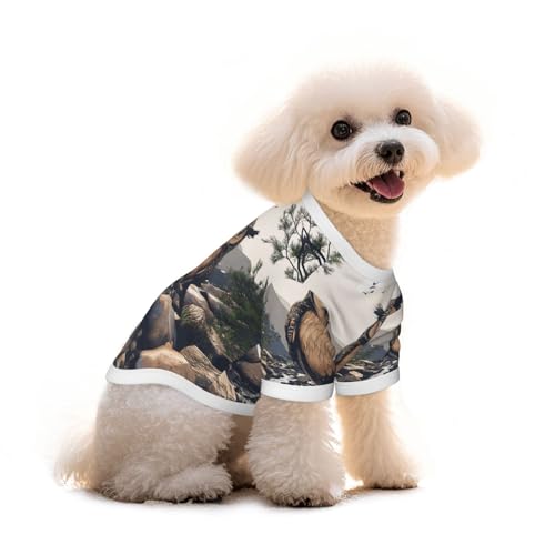 Hunde-T-Shirt mit großer Eule, elastisch, niedlich, atmungsaktiv, weich, Größe M Hunde-T-Shirt mit großer Eule, elastisch, niedlich, atmungsaktiv, weich, Größe M von YVNKHKU