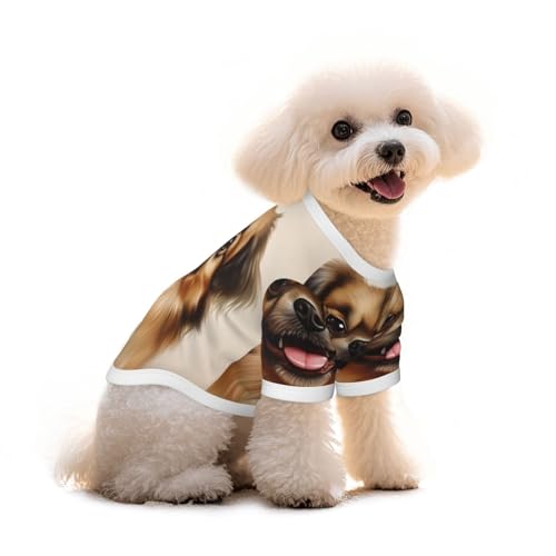 Hunde-T-Shirt mit niedlichem Zwergspitz, für Welpen, Weste, Haustier und elastisches Tank-Top, Kleidung, für Hunde und Katzen, niedlich, atmungsaktiv, weich, Größe L Hunde-T-Shirt mit niedlichem Zwergspitz, für Welpen, Weste, Haustier und elastisches Tank-Top, Kleidung, für Hunde und Katzen, niedlich, atmungsaktiv, weich, Größe L von YVNKHKU