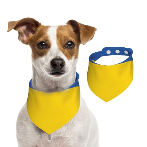 Hundehalstuch, Motiv: Flagge der Ukraine, für Frühling und Sommer, weiche Baumwolle, verstellbares Zubehör für kleine, mittelgroße und große Mädchen, Jungen, Welpen, Größe L von YVNKHKU