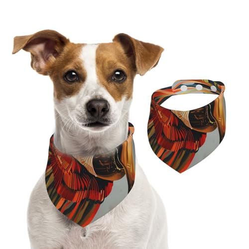 Hundehalstuch, Motiv: bunte Vögel, für Frühling und Sommer, weiche Baumwolle, verstellbar, Zubehör für kleine, mittelgroße und große Mädchen, Jungen, Welpen, Größe M von YVNKHKU