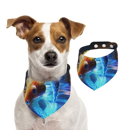 Hundehalstuch, buntes Tiermotiv, für Frühling und Sommer, weiche Baumwolle, für Welpen, verstellbar, Zubehör für kleine, mittelgroße und große Mädchen, Jungen, Welpen von YVNKHKU