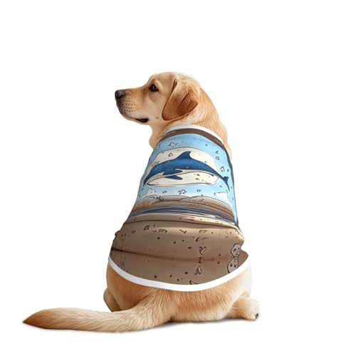 Hundehemd mit Delfin-Illustration, atmungsaktiv, kühlend für große Hunde, Sonnenschutz, bequem, für Golden Retriever, Husky, Alaska, Outdoor-Aktivitäten, Größe 4XL Hundehemd mit Delfin-Illustration, atmungsaktiv, kühlend für große Hunde, Sonnenschutz, bequem, für Golden Retriever, Husky, Alaska, Outdoor-Aktivitäten, Größe 4XL von YVNKHKU