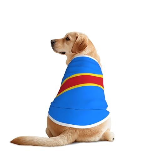 Hundehemd mit Flagge des Kongo, atmungsaktiv, kühlend für große Hunde, Sonnenschutz, Komfort, für Golden Retriever, Husky, Alaska, Outdoor-Aktivitäten, Größe 3XL Hundehemd mit Flagge des Kongo, atmungsaktiv, kühlend für große Hunde, Sonnenschutz, Komfort, für Golden Retriever, Husky, Alaska, Outdoor-Aktivitäten, Größe 3XL von YVNKHKU
