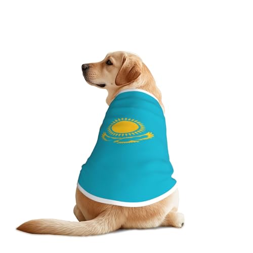 Hundehemd mit Flagge von Kasachstan, atmungsaktiv, kühlend für große Hunde, Sonnenschutz, Komfort, für Golden Retriever, Husky, Alaska, Outdoor-Aktivitäten, Größe 3XL Hundehemd mit Flagge von Kasachstan, atmungsaktiv, kühlend für große Hunde, Sonnenschutz, Komfort, für Golden Retriever, Husky, Alaska, Outdoor-Aktivitäten, Größe 3XL von YVNKHKU
