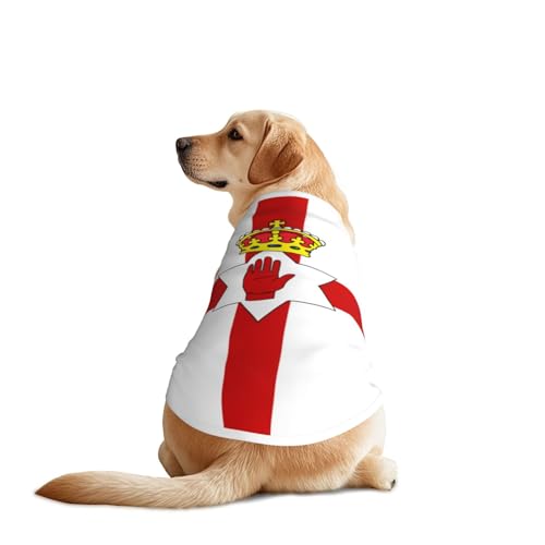 Hundehemd mit Flagge von Nordirland, atmungsaktiv, kühlend für große Hunde, Sonnenschutz, Komfort, für Golden Retriever, Husky, Alaska, Outdoor-Aktivitäten, Größe XL Hundehemd mit Flagge von Nordirland, atmungsaktiv, kühlend für große Hunde, Sonnenschutz, Komfort, für Golden Retriever, Husky, Alaska, Outdoor-Aktivitäten, Größe XL von YVNKHKU