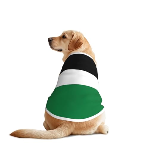Hundehemd mit Flagge von Palästina, atmungsaktiv, kühlend für große Hunde, Sonnenschutz, Komfort für Golden Retriever, Husky, Alaska, Outdoor-Aktivitäten, Größe 5XL von YVNKHKU