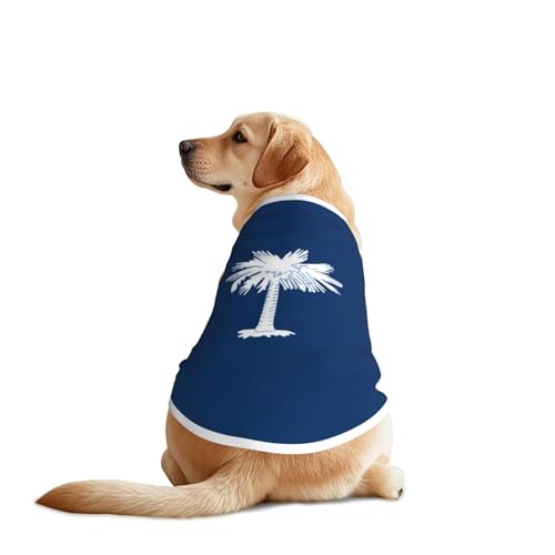 Hundehemd mit South Carolina-Flagge, atmungsaktiv, kühlend für große Hunde, Sonnenschutz, Komfort für Golden Retriever, Husky, Alaska, Outdoor-Aktivitäten, Größe 3XL Hundehemd mit South Carolina-Flagge, atmungsaktiv, kühlend für große Hunde, Sonnenschutz, Komfort für Golden Retriever, Husky, Alaska, Outdoor-Aktivitäten, Größe 3XL von YVNKHKU