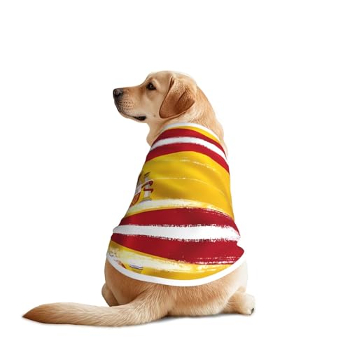 Hundehemd mit Spanien-Flagge, atmungsaktiv, kühlend für große Hunde, Sonnenschutz, bequem, für Golden Retriever, Husky, Alaska, Outdoor-Aktivitäten, Größe 3XL Hundehemd mit Spanien-Flagge, atmungsaktiv, kühlend für große Hunde, Sonnenschutz, bequem, für Golden Retriever, Husky, Alaska, Outdoor-Aktivitäten, Größe 3XL von YVNKHKU