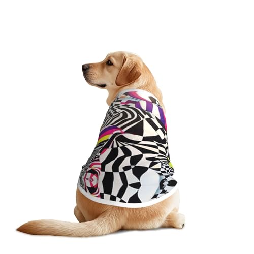 Hundehemd mit komplexen psychedelischen Mustern, atmungsaktiv, kühlend für große Hunde, Sonnenschutz, Komfort für Golden Retriever, Husky, Alaska, Outdoor-Aktivitäten, Größe 3XL von YVNKHKU