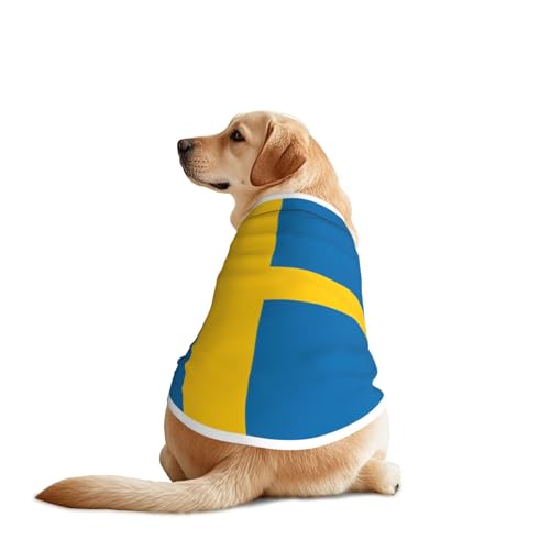 Hundehemd mit schwedischer Flagge, atmungsaktiv, kühlend für große Hunde, Sonnenschutz, Komfort für Golden Retriever, Husky, Alaska, Outdoor-Aktivitäten, Größe 4XL Hundehemd mit schwedischer Flagge, atmungsaktiv, kühlend für große Hunde, Sonnenschutz, Komfort für Golden Retriever, Husky, Alaska, Outdoor-Aktivitäten, Größe 4XL von YVNKHKU