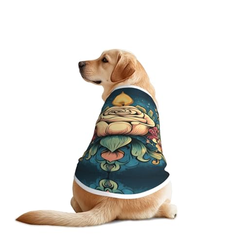 Hundehemd mit wunderschönen Blumen, atmungsaktiv, kühlend für große Hunde, Sonnenschutz, bequem, für Golden Retriever, Husky, Alaska, Outdoor-Aktivitäten, Größe 4XL Hundehemd mit wunderschönen Blumen, atmungsaktiv, kühlend für große Hunde, Sonnenschutz, bequem, für Golden Retriever, Husky, Alaska, Outdoor-Aktivitäten, Größe 4XL von YVNKHKU