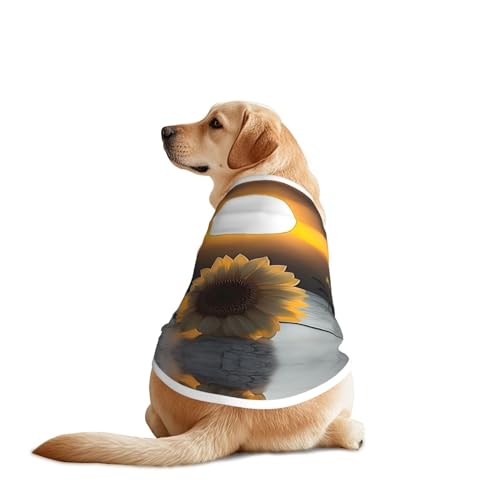 Hundeshirt mit Blumen-Sonnenuntergang, atmungsaktiv, kühlend für große Hunde, Sonnenschutz, bequem, für Golden Retriever, Husky, Alaska, Outdoor-Aktivitäten, Größe 4XL Hundeshirt mit Blumen-Sonnenuntergang, atmungsaktiv, kühlend für große Hunde, Sonnenschutz, bequem, für Golden Retriever, Husky, Alaska, Outdoor-Aktivitäten, Größe 4XL von YVNKHKU