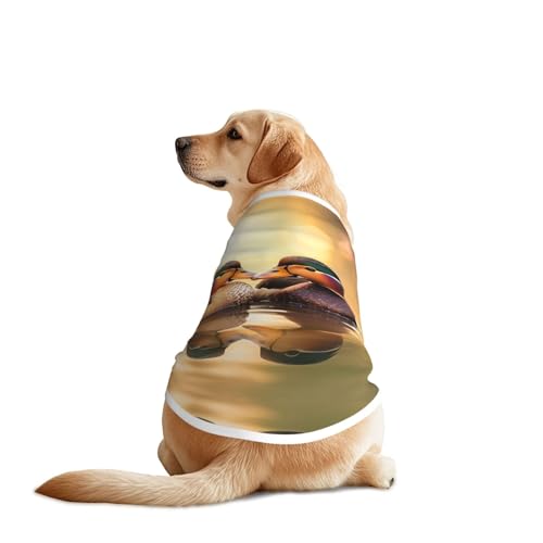 Hundeweste mit Mandarinen-Enten, die im Wasser spielen, atmungsaktiv, kühlend für große Hunde, Sonnenschutz, Komfort für Golden Retriever, Husky, Alaska, Outdoor-Aktivitäten, Größe 4XL Hundeweste mit Mandarinen-Enten, die im Wasser spielen, atmungsaktiv, kühlend für große Hunde, Sonnenschutz, Komfort für Golden Retriever, Husky, Alaska, Outdoor-Aktivitäten, Größe 4XL von YVNKHKU