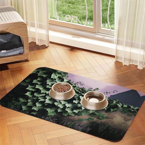 Ivy Futtermatte für Hunde und Katzen, saugfähig, Leder, Tischdecke für Wassernapf, wasserdicht, keine Flecken, schnell trocknend, rutschfest, 60 x 40 cm Ivy Futtermatte für Hunde und Katzen, saugfähig, Leder, Tischdecke für Wassernapf, wasserdicht, keine Flecken, schnell trocknend, rutschfest, 60 x 40 cm von YVNKHKU