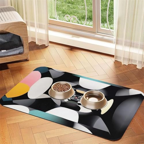 Kaleidoskop Futtermatte für Hunde und Katzen, saugfähig, Leder, Tischdecke für Wassernapf, wasserdicht, keine Flecken, schnell trocknend, rutschfest, 60 x 40 cm Kaleidoskop Futtermatte für Hunde und Katzen, saugfähig, Leder, Tischdecke für Wassernapf, wasserdicht, keine Flecken, schnell trocknend, rutschfest, 60 x 40 cm von YVNKHKU