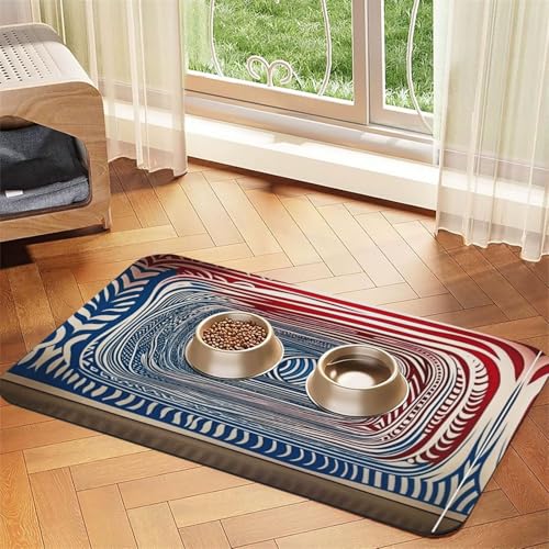 Komplexe und aufwendige fließende Pigmente, Futtermatte für Hunde und Katzen, saugfähige Ledertischdecke für und Wassernapf, wasserdicht, keine Flecken, schnell trocknend, rutschfest, 30 x 45 cm Komplexe und aufwendige fließende Pigmente, Futtermatte für Hunde und Katzen, saugfähige Ledertischdecke für und Wassernapf, wasserdicht, keine Flecken, schnell trocknend, rutschfest, 30 x 45 cm von YVNKHKU