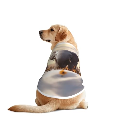 Matte Art Hundehemd mit Fokus auf Elefanten, atmungsaktiv, kühlend für große Hunde, Sonnenschutz, Komfort für Golden Retriever, Husky, Alaska, Outdoor-Aktivitäten, Größe XL Matte Art Hundehemd mit Fokus auf Elefanten, atmungsaktiv, kühlend für große Hunde, Sonnenschutz, Komfort für Golden Retriever, Husky, Alaska, Outdoor-Aktivitäten, Größe XL von YVNKHKU