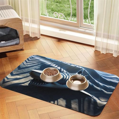 Megalodon Futtermatte für Hunde und Katzen, saugfähig, Leder, Tischdecke für Wassernapf, wasserdicht, keine Flecken, schnell trocknend, rutschfest, 60 x 40 cm Megalodon Futtermatte für Hunde und Katzen, saugfähig, Leder, Tischdecke für Wassernapf, wasserdicht, keine Flecken, schnell trocknend, rutschfest, 60 x 40 cm von YVNKHKU