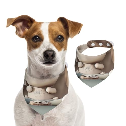 Niedlicher Puppet-Schal, Hundehalstuch, für Frühling und Sommer, weiche Baumwolle, verstellbares Zubehör für kleine, mittelgroße und große Mädchen, Jungen, Welpen, Größe L von YVNKHKU