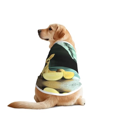 Niedliches Chihuahua-Hunde-Shirt, atmungsaktiv, kühlend für große Hunde, Sonnenschutz, Komfort, für Golden Retriever, Husky, Alaska, Outdoor-Aktivitäten, Größe 4XL von YVNKHKU