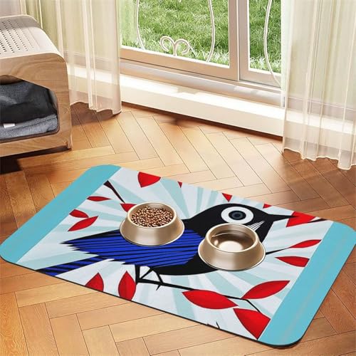 Nightingale Futtermatte für Hunde und Katzen, saugfähig, Leder, Tischdecke für Wassernapf, wasserdicht, keine Flecken, schnell trocknend, rutschfest, 60 x 40 cm Nightingale Futtermatte für Hunde und Katzen, saugfähig, Leder, Tischdecke für Wassernapf, wasserdicht, keine Flecken, schnell trocknend, rutschfest, 60 x 40 cm von YVNKHKU