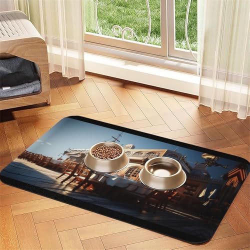 Pirate Tavern Futtermatte für Hunde und Katzen, saugfähig, Leder, Tischdecke für Wassernapf, wasserdicht, keine Flecken, schnell trocknend, rutschfest, 45 x 30 cm Pirate Tavern Futtermatte für Hunde und Katzen, saugfähig, Leder, Tischdecke für Wassernapf, wasserdicht, keine Flecken, schnell trocknend, rutschfest, 45 x 30 cm von YVNKHKU
