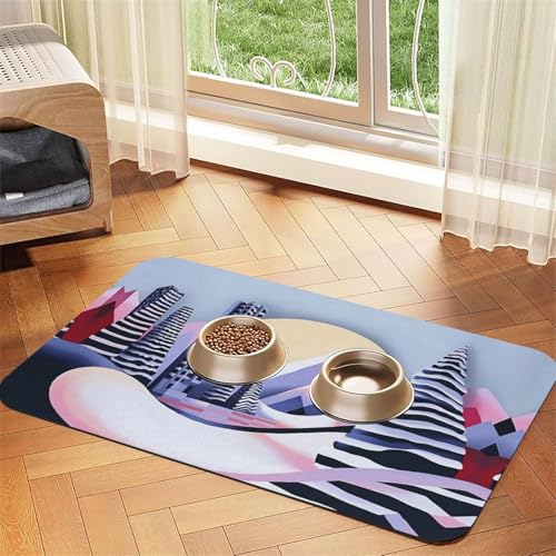 Psychedelic Skigebiet, Futtermatte für Hunde und Katzen, saugfähig, Leder, Tischdecke für Wassernapf, wasserdicht, keine Flecken, schnell trocknend, rutschfest, 60 x 40 cm Psychedelic Skigebiet, Futtermatte für Hunde und Katzen, saugfähig, Leder, Tischdecke für Wassernapf, wasserdicht, keine Flecken, schnell trocknend, rutschfest, 60 x 40 cm von YVNKHKU