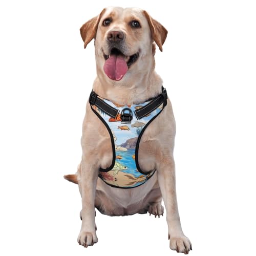 Realistische paläontologische Kunst, Premium-Hundegeschirr für kleine, mittelgroße und große Hunde, langlebig, kein Ziehen, mit reflektierenden Riemen und Schnellverschluss-Schnallen, Größe XL Realistische paläontologische Kunst, Premium-Hundegeschirr für kleine, mittelgroße und große Hunde, langlebig, kein Ziehen, mit reflektierenden Riemen und Schnellverschluss-Schnallen, Größe XL von YVNKHKU