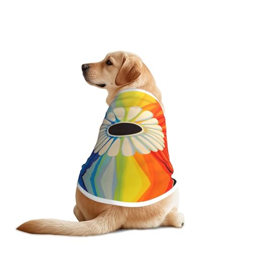 Riesiges Gänseblümchen-Hunde-Shirt, atmungsaktiv, kühlend für große Hunde, Sonnenschutz, Komfort, für Golden Retriever, Husky, Alaska, Outdoor-Aktivitäten, Größe 3XL von YVNKHKU