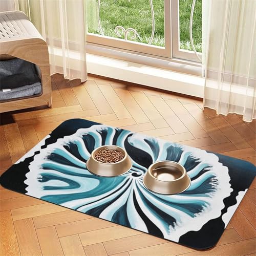 Rotierende Futtermatte für Hunde und Katzen, saugfähig, Leder, Tischdecke für Wassernapf, wasserdicht, keine Flecken, schnell trocknend, rutschfest, 45 x 30 cm Rotierende Futtermatte für Hunde und Katzen, saugfähig, Leder, Tischdecke für Wassernapf, wasserdicht, keine Flecken, schnell trocknend, rutschfest, 45 x 30 cm von YVNKHKU