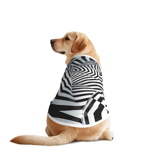 Schwarz-weiß gestreiftes Hunde-Shirt, Hundekleidung, atmungsaktiv, kühlend für große Hunde, Sonnenschutz, Komfort für Golden Retriever, Husky, Alaska, Outdoor-Aktivitäten, Größe 5XL Schwarz-weiß gestreiftes Hunde-Shirt, Hundekleidung, atmungsaktiv, kühlend für große Hunde, Sonnenschutz, Komfort für Golden Retriever, Husky, Alaska, Outdoor-Aktivitäten, Größe 5XL von YVNKHKU