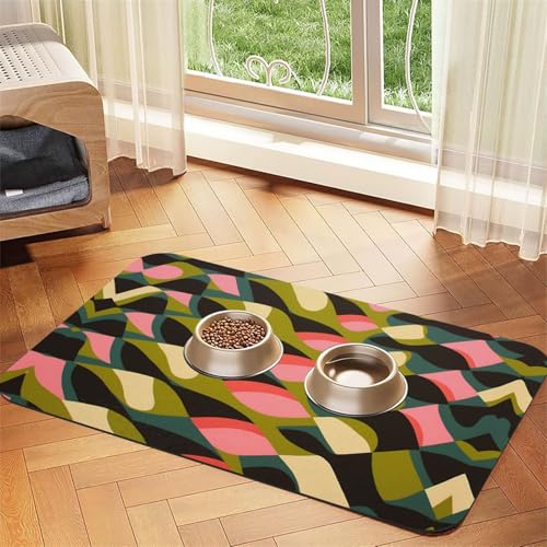 Schwimmende Öl-Futtermatte für Hunde und Katzen, saugfähig, Leder, Tischdecke für Wassernapf, wasserdicht, keine Flecken, schnell trocknend, rutschfest, 45 x 30 cm Schwimmende Öl-Futtermatte für Hunde und Katzen, saugfähig, Leder, Tischdecke für Wassernapf, wasserdicht, keine Flecken, schnell trocknend, rutschfest, 45 x 30 cm von YVNKHKU