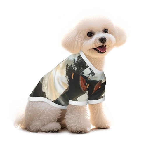 Science Fiction Hunde-T-Shirt, Kleidung, Welpenweste, elastisches Tank-Top, Kleidung, für Hunde und Katzen, niedlich, atmungsaktiv, weich, Größe S Science Fiction Hunde-T-Shirt, Kleidung, Welpenweste, elastisches Tank-Top, Kleidung, für Hunde und Katzen, niedlich, atmungsaktiv, weich, Größe S von YVNKHKU