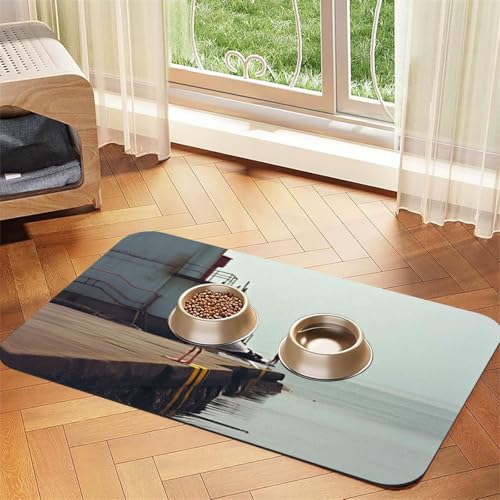 Seagull Futtermatte für Hunde und Katzen, saugfähig, Leder, Tischdecke für Wassernapf, wasserdicht, keine Flecken, schnell trocknend, rutschfest, 60 x 40 cm Seagull Futtermatte für Hunde und Katzen, saugfähig, Leder, Tischdecke für Wassernapf, wasserdicht, keine Flecken, schnell trocknend, rutschfest, 60 x 40 cm von YVNKHKU